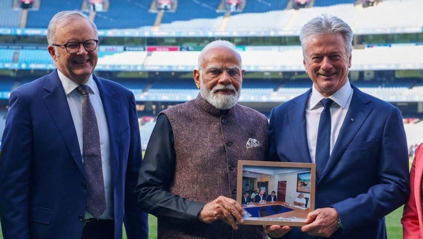 Narendra Modi at MCG as India bids 2036 Olympics