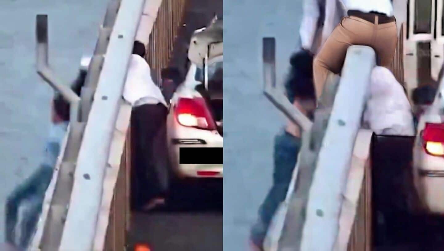 Mumbai taxi driver rescues woman from bridge as video circulates