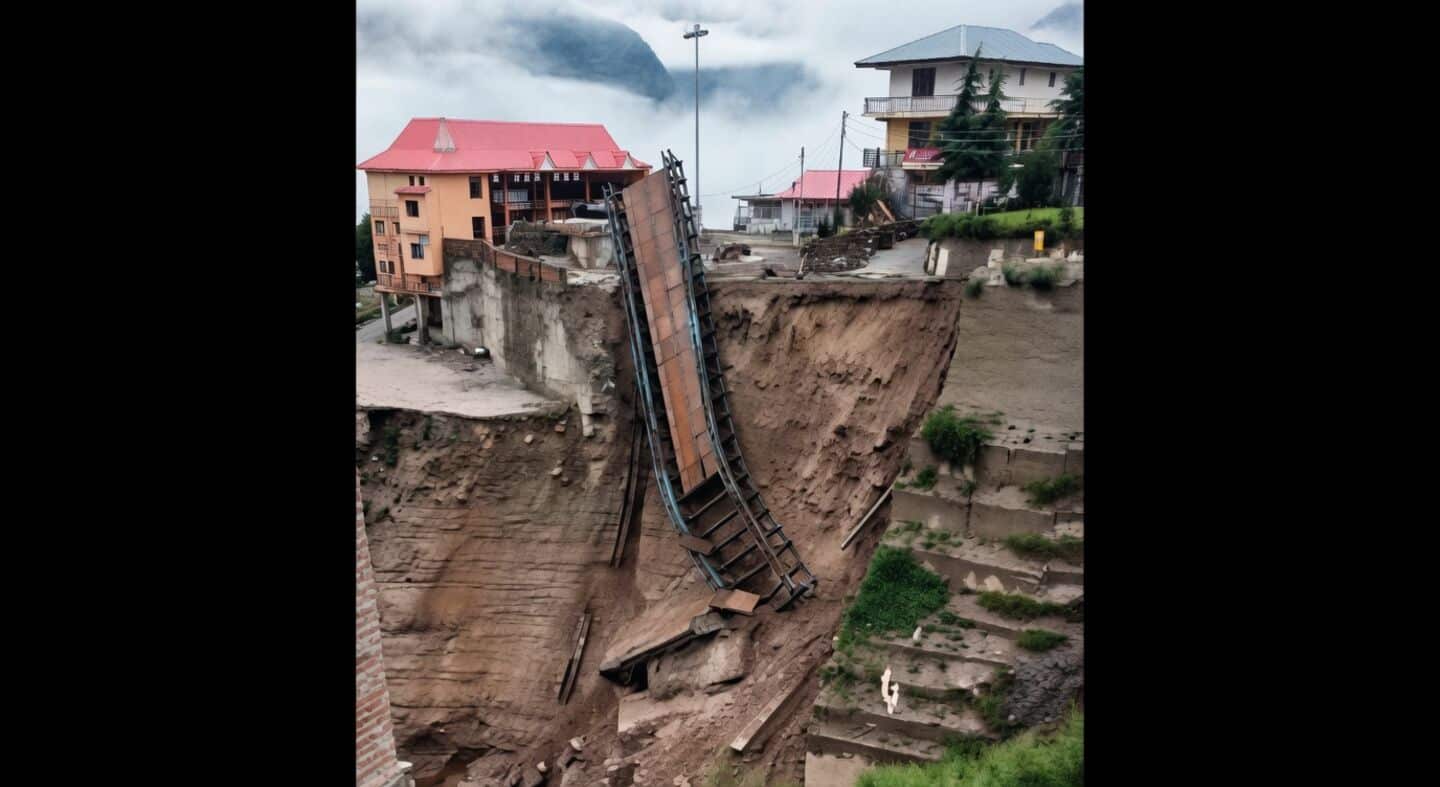 Monsoon rains and landslides collapse Kinnaur's Sangla bridge, isolating villages