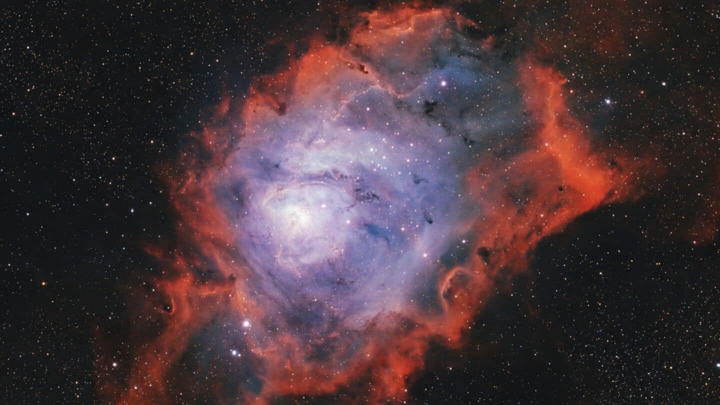 Amateur astrophotographer Noah Gyles captures Lagoon Nebula revealing hydrogen gas