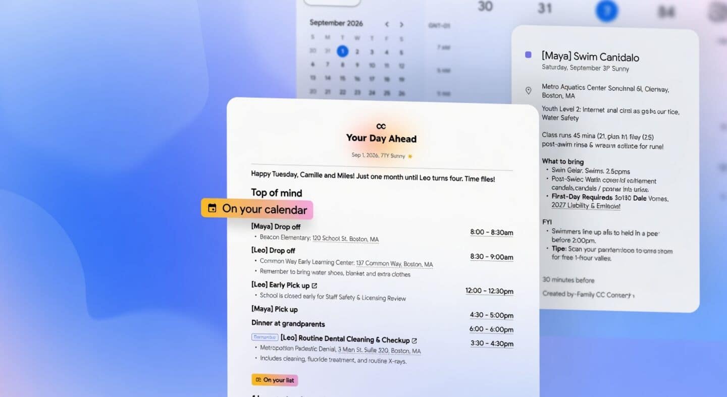 Google updates CC AI agent for families to manage schedules