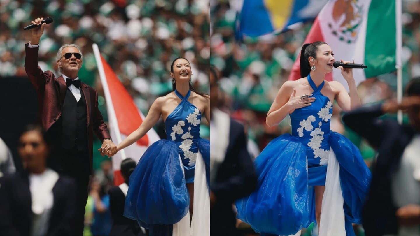 Bocelli and Ejae perform 'DNA' at World Cup opening ceremony