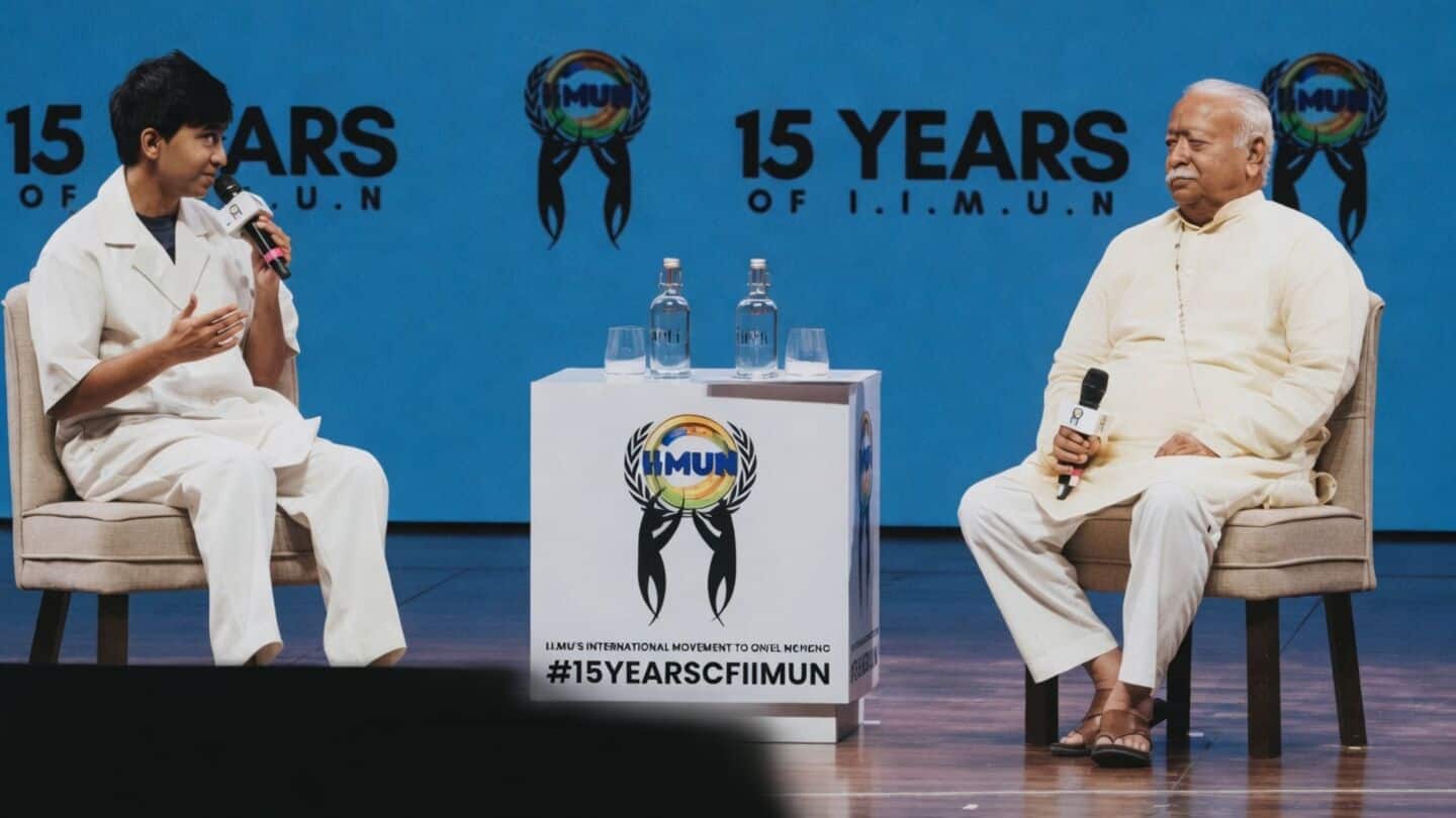 Mohan Bhagwat says Gen Z grievances genuine at IIMUN