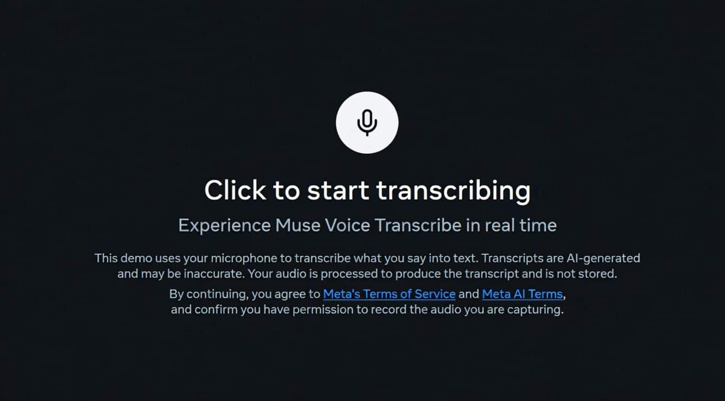 Meta debuts Muse Voice Transcribe for real-time multilingual speech transcription