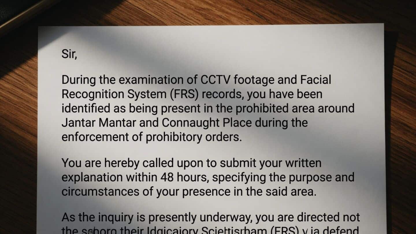 Delhi Police declares viral facial recognition summons notice completely fake