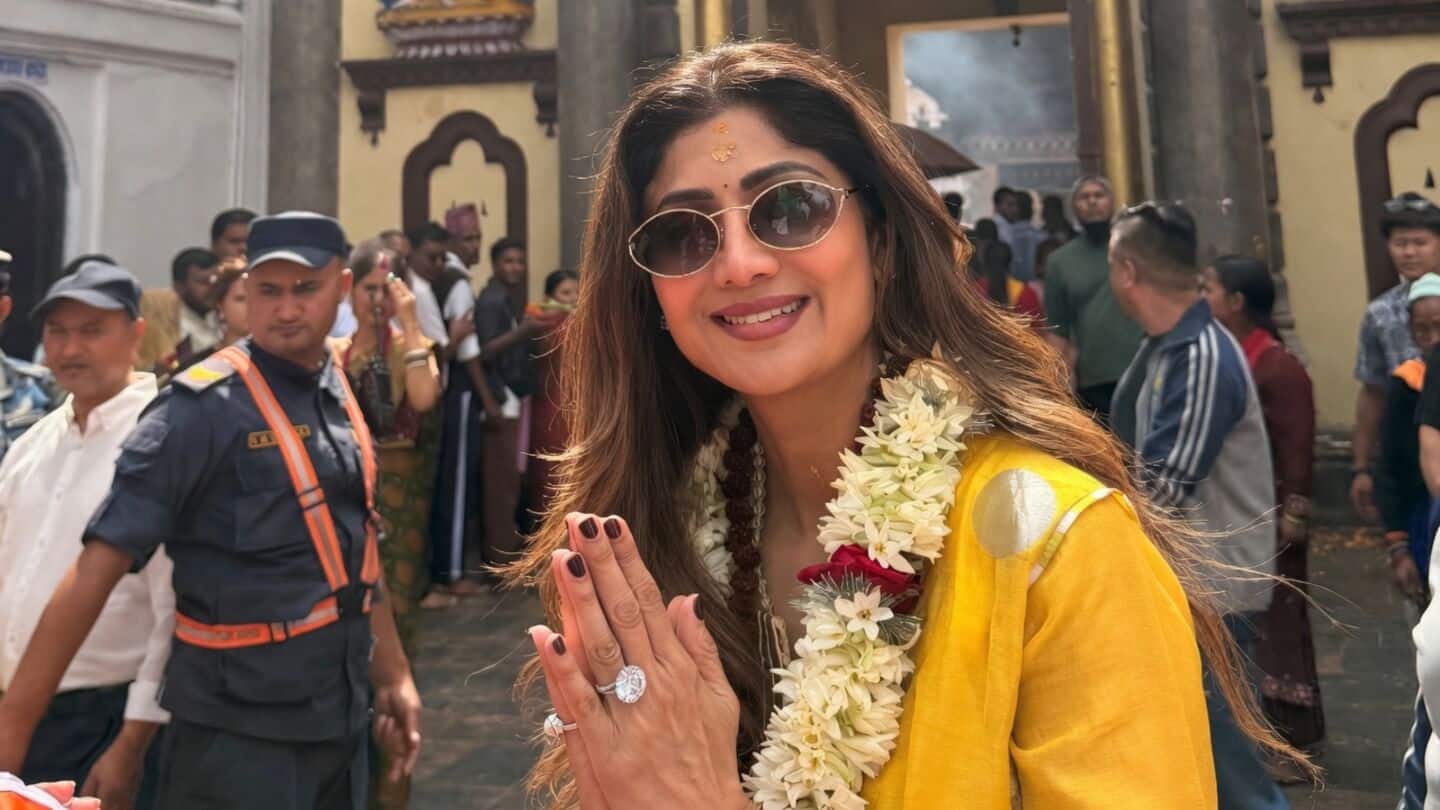 Shetty posts Pashupatinath Temple photo wearing bright yellow traditional outfit