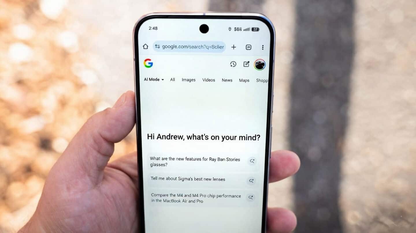 Google Search app for Android adds AI mode history button