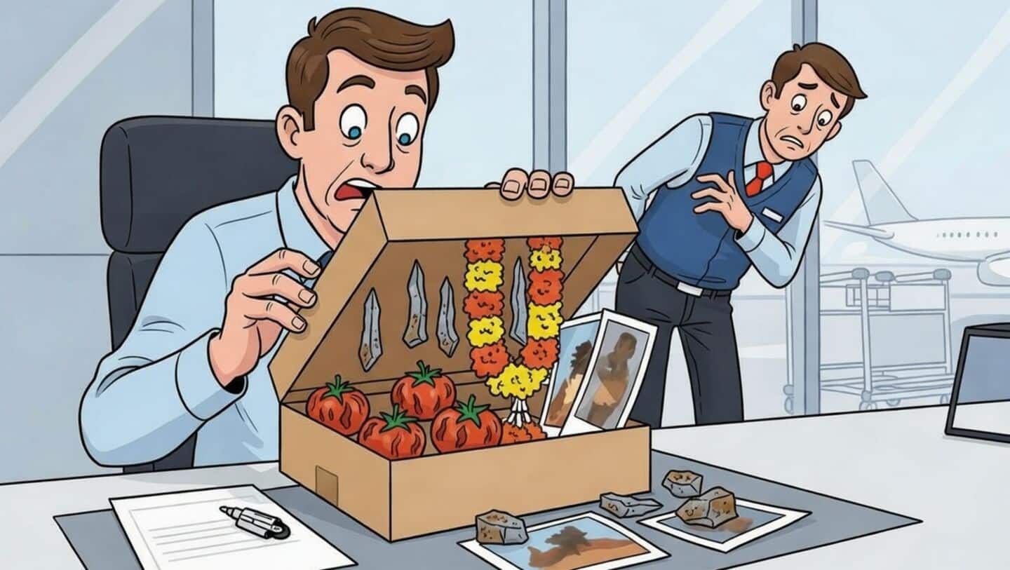 'Nude photos, rotten vegetables': Weird parcel arrives at airport