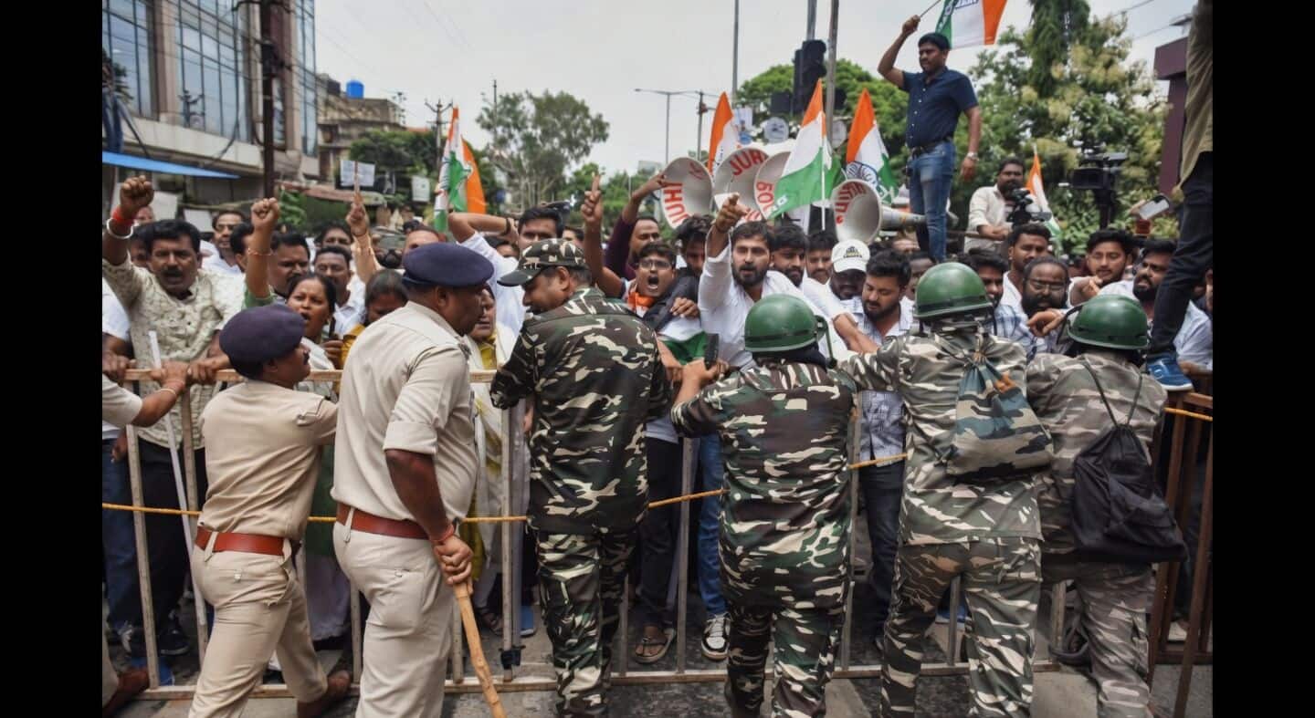 Congress and BJP clash in Ranchi over alleged NEET leak