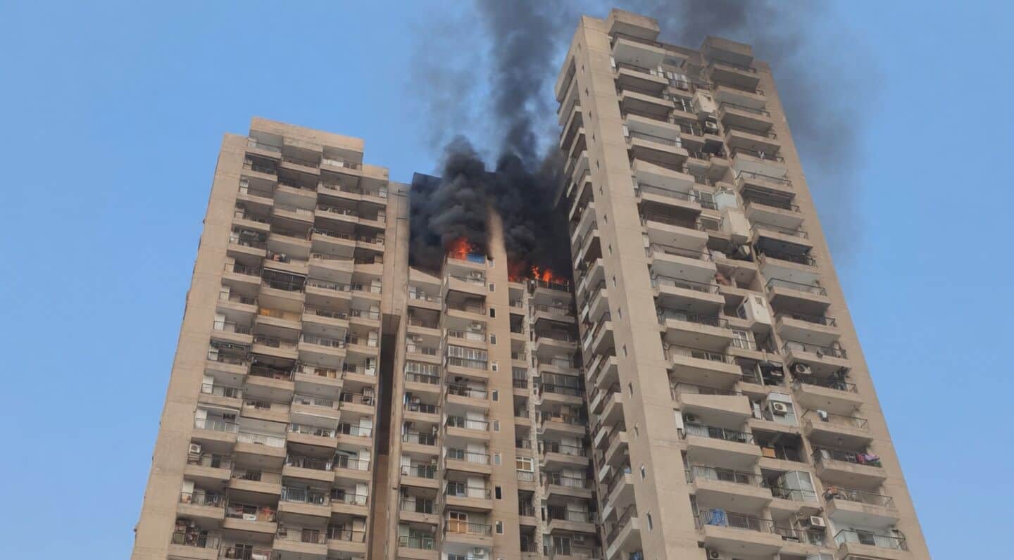 Noida's Aranya 22nd floor fire likely AC explosion, no injuries