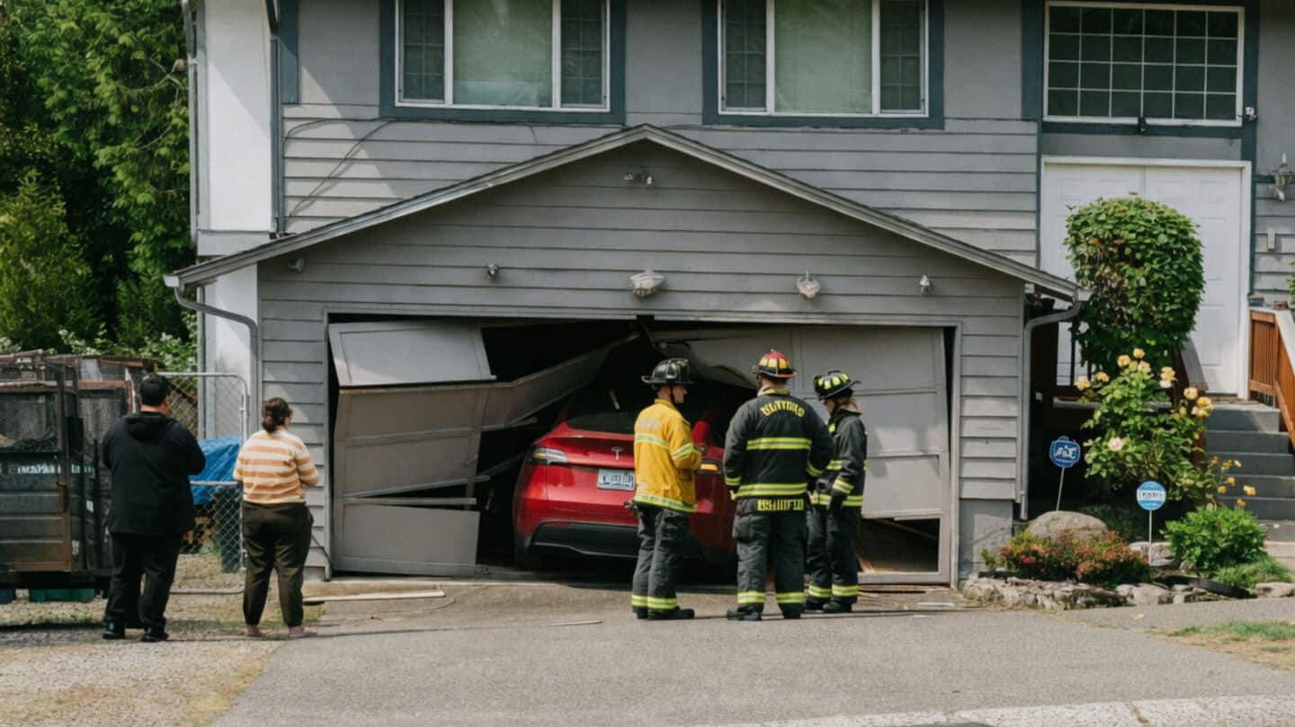 Driver says autopilot failed as Tesla crashes into Redmond garage