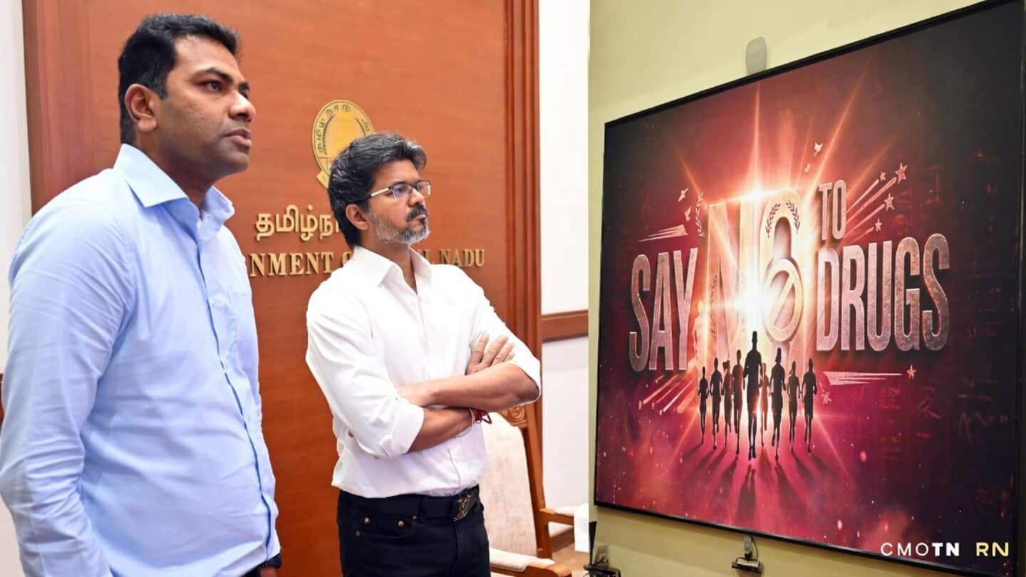 Tamil Nadu Chief Minister Vijay leads Marina Beach anti-drug run