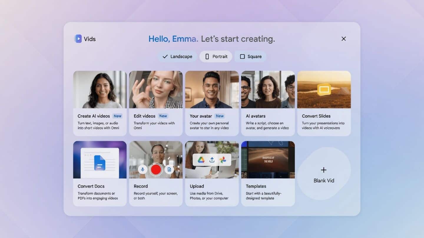 Google launches Google Vids for Google or Google Workspace accounts