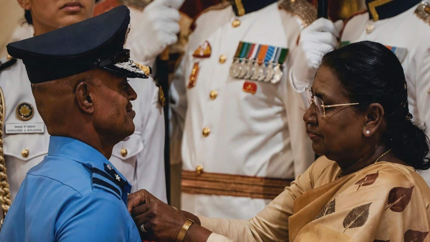 Air Commodore Prasanth Balakrishnan Nair receives Kirti Chakra for Gaganyaan