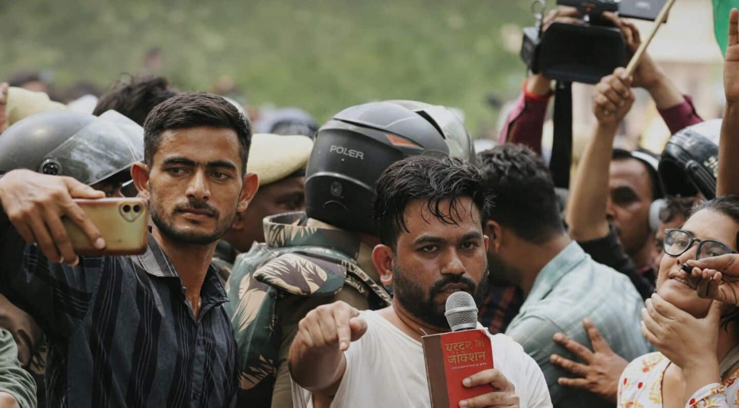 Abhijeet Dipke joins 1,500 Lucknow protesters demanding Dharmendra Pradhan resign