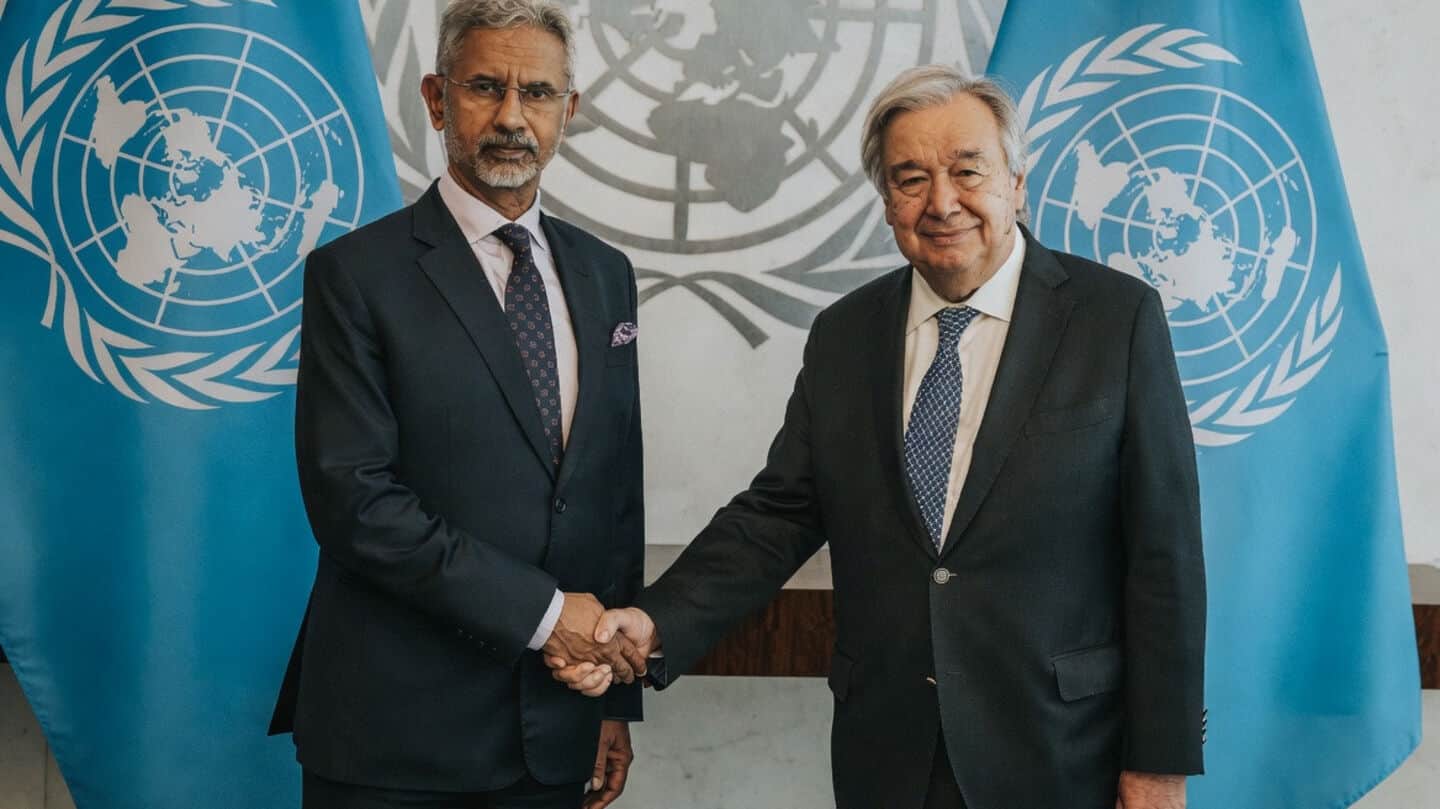 India's EAM Jaishankar meets UN chief Guterres in New York