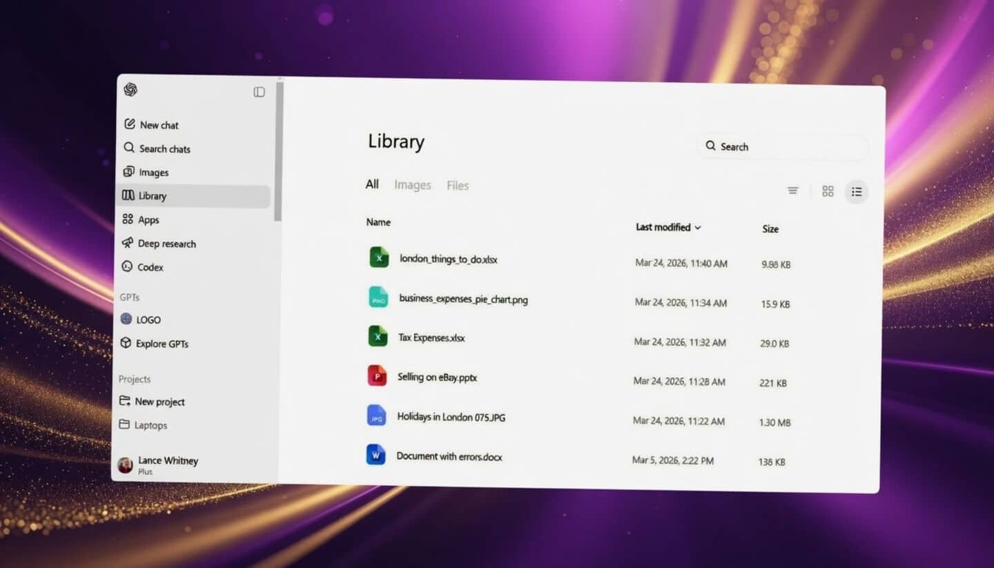OpenAI launches ChatGPT library to auto-save uploads, generated images excluded