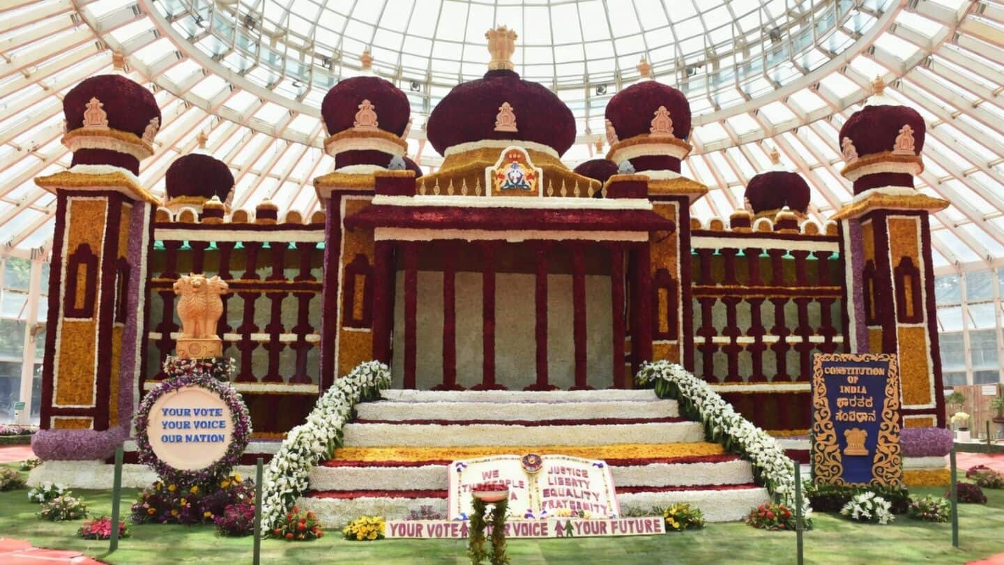 Mysuru Dasara Flower Show opens with Vidhana Soudha replica