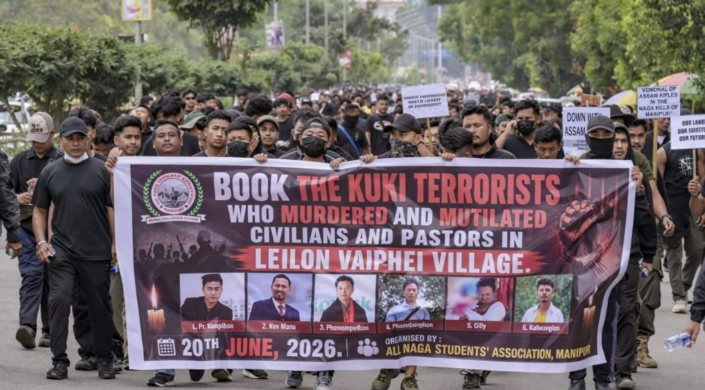 Kuki village Phaimol burned in Manipur as residents sheltered