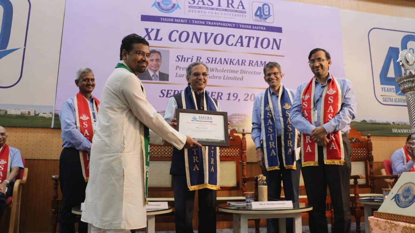 R Shankar Raman names India global investment destination at SASTRA