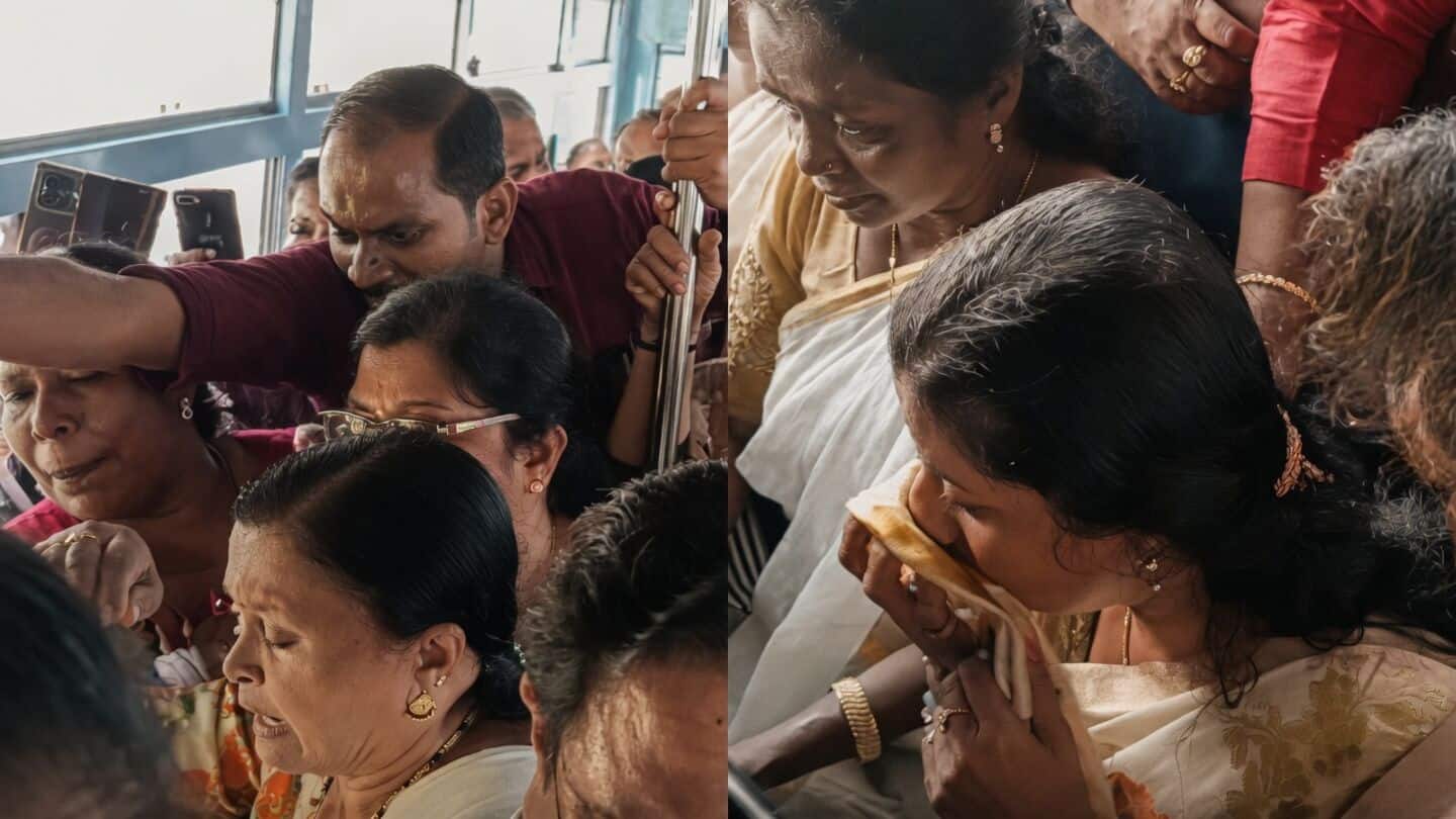 Kerala minister Bindu Krishna splashed with payasam during 'Priyadarshini' launch