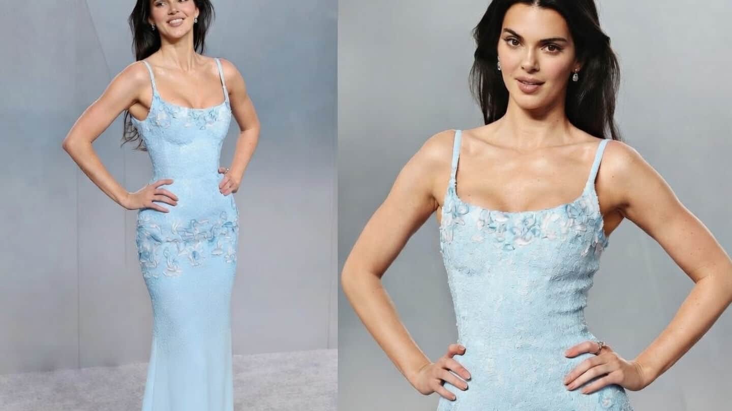 Kendall Jenner stuns in custom Chanel at VF Oscar party