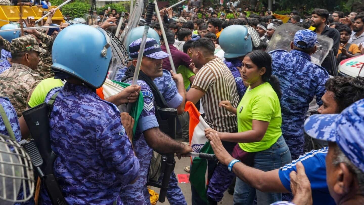 Inspector Nand Kishore says he was assaulted during NEET protest