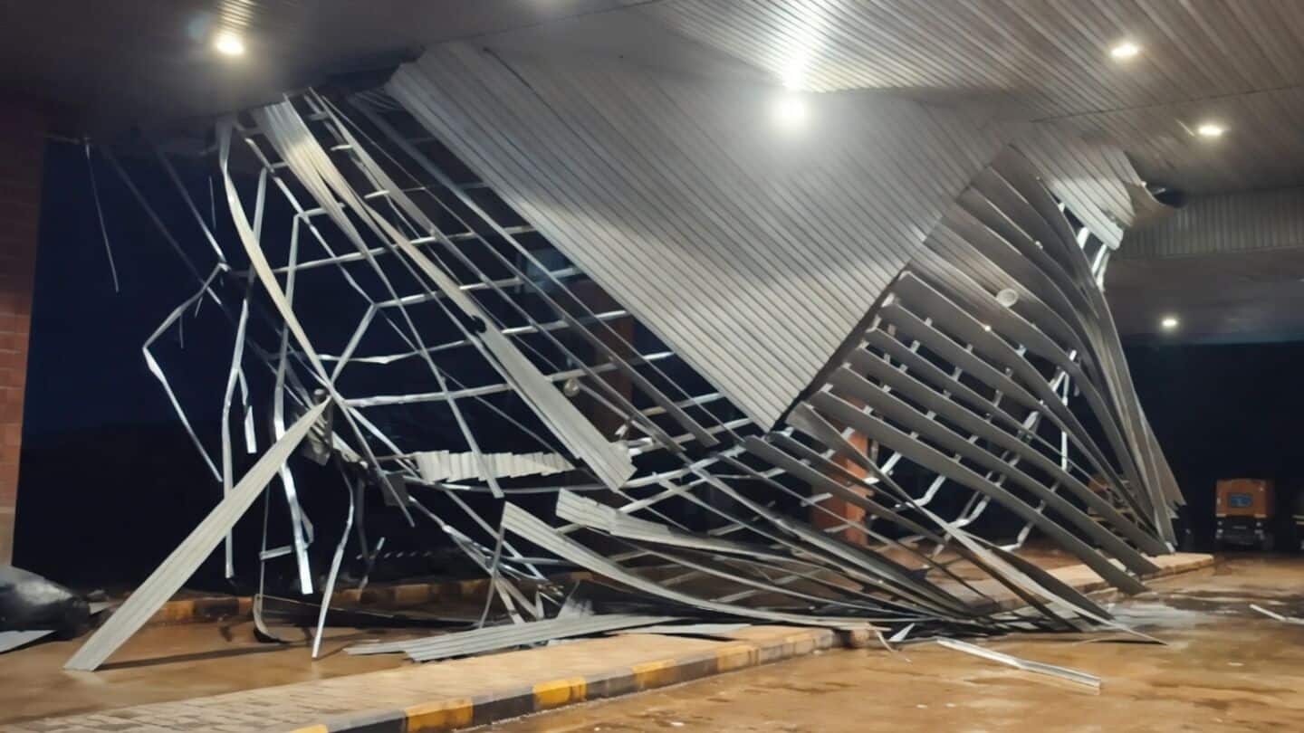 Ratnagiri railway station's 50-foot roof section collapses after downpour