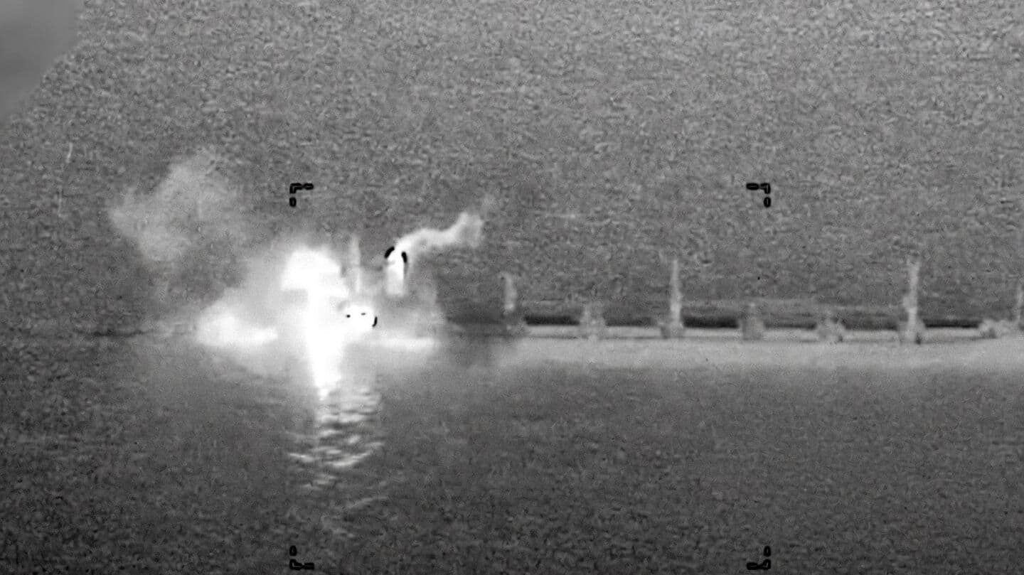 US strikes ship, Iran sets supertanker ablaze amid conflicting claims