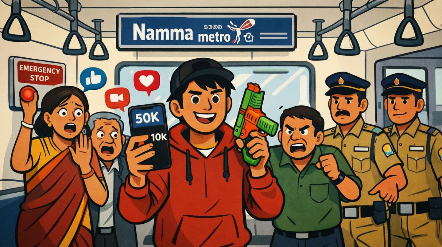Bengaluru Metro prankster arrested for waving toy gun