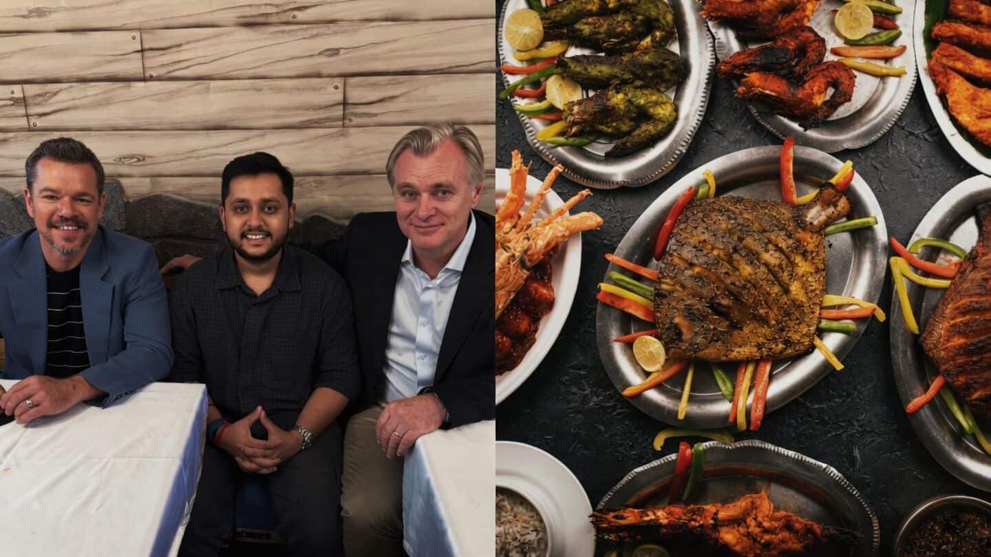 Nolan, Damon, Holland dine at Trishna after 'The Odyssey' premiere