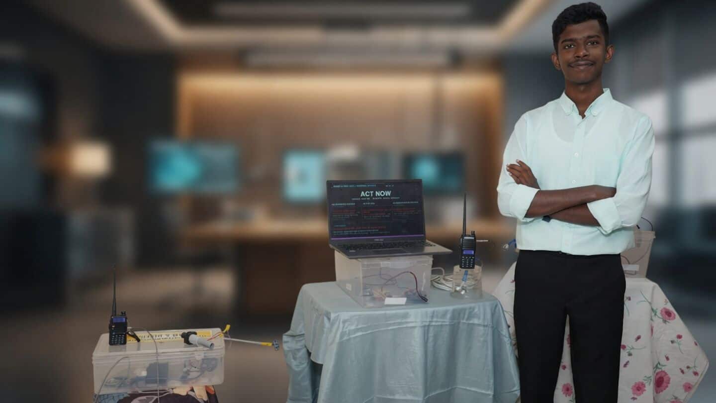 Kerala teen Novain Shibu creates AcoustiNode AI dam water system
