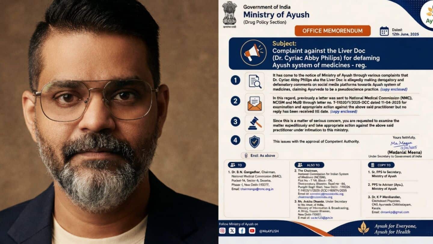 AYUSH memorandum targets Dr. Cyriac Abby Philips over 'pseudoscience' claim