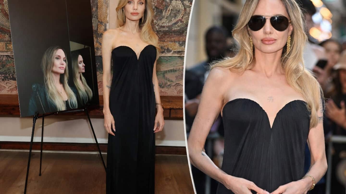 Jolie debuts 'Couture' tour in New York wearing Tom Ford