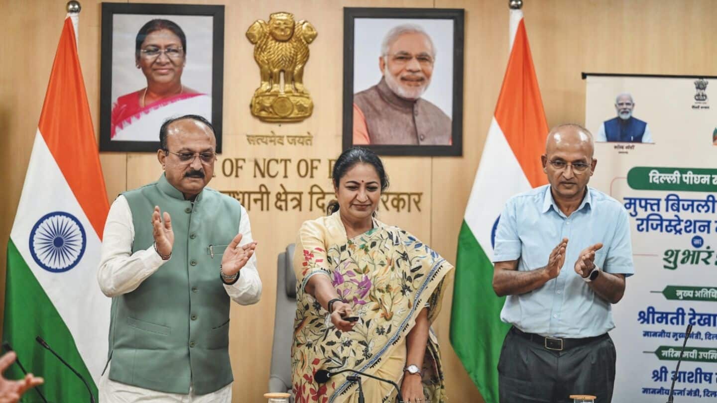 Delhi CM Rekha Gupta launches PM Surya Ghar solar portal