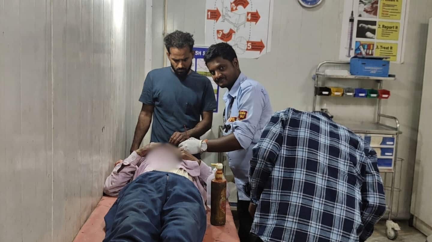 Video shows Bagaha sub-divisional hospital guard stitching patient's wounds