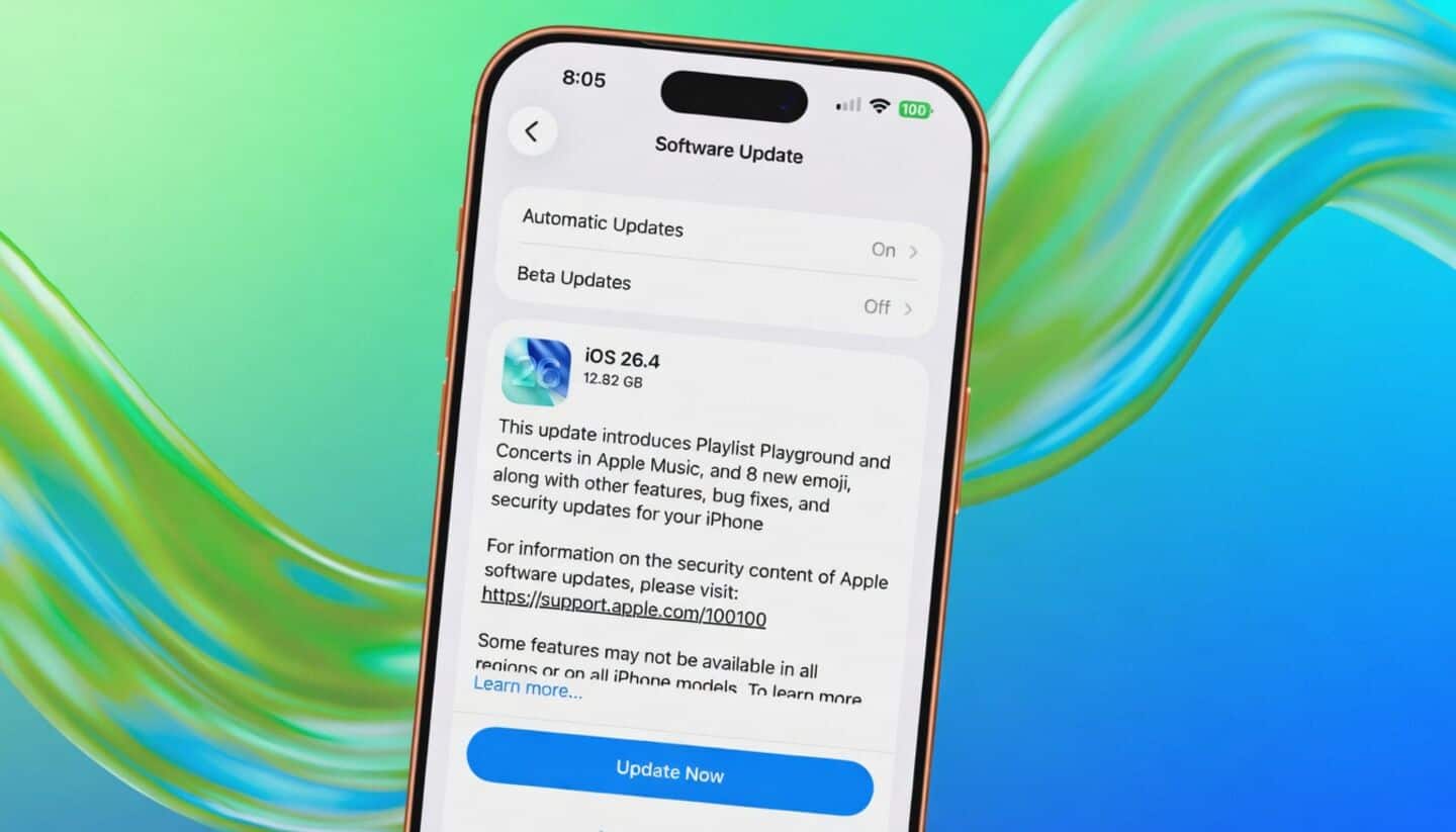Apple rolls out iOS 26.4 with AI playlists and emojis