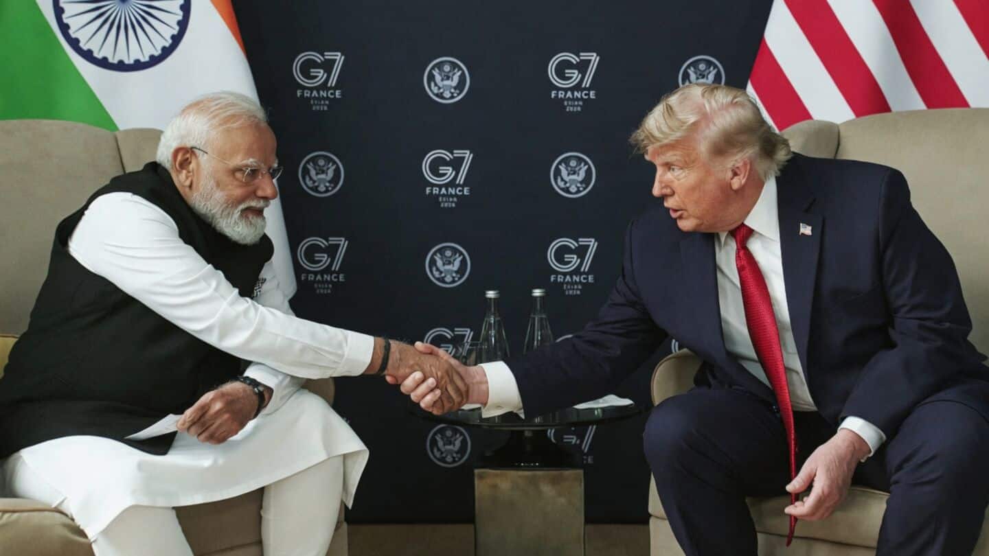 Narendra Modi and Donald Trump meet at France G-7 summit