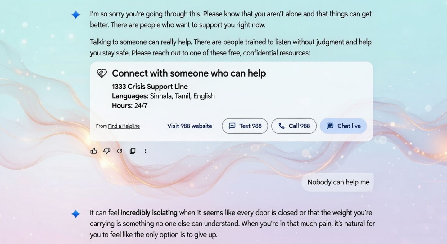 Google upgrades Gemini AI to add mental health crisis support