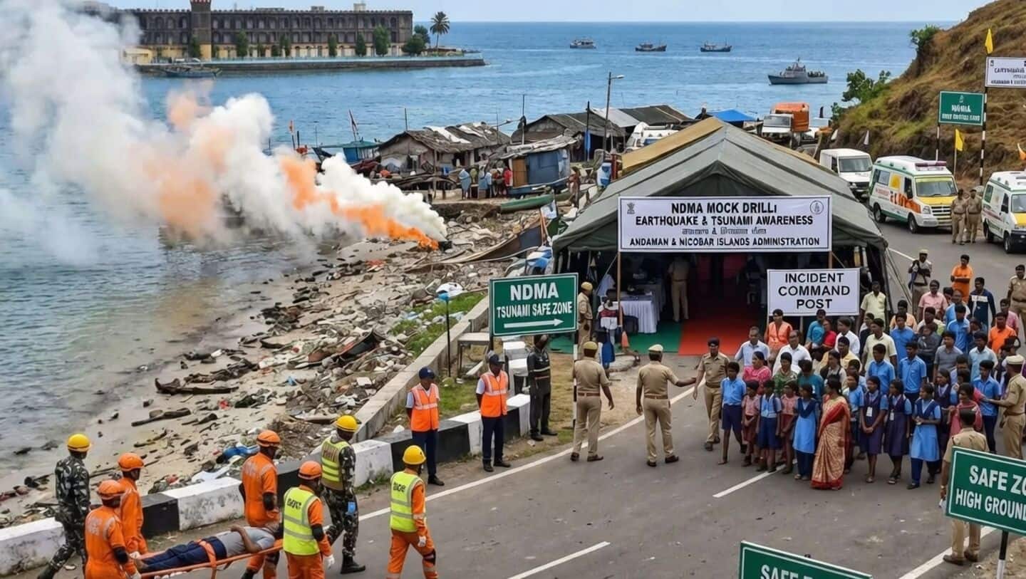 Earthquake, tsunami mock drill in Andaman and Nicobar on Monday