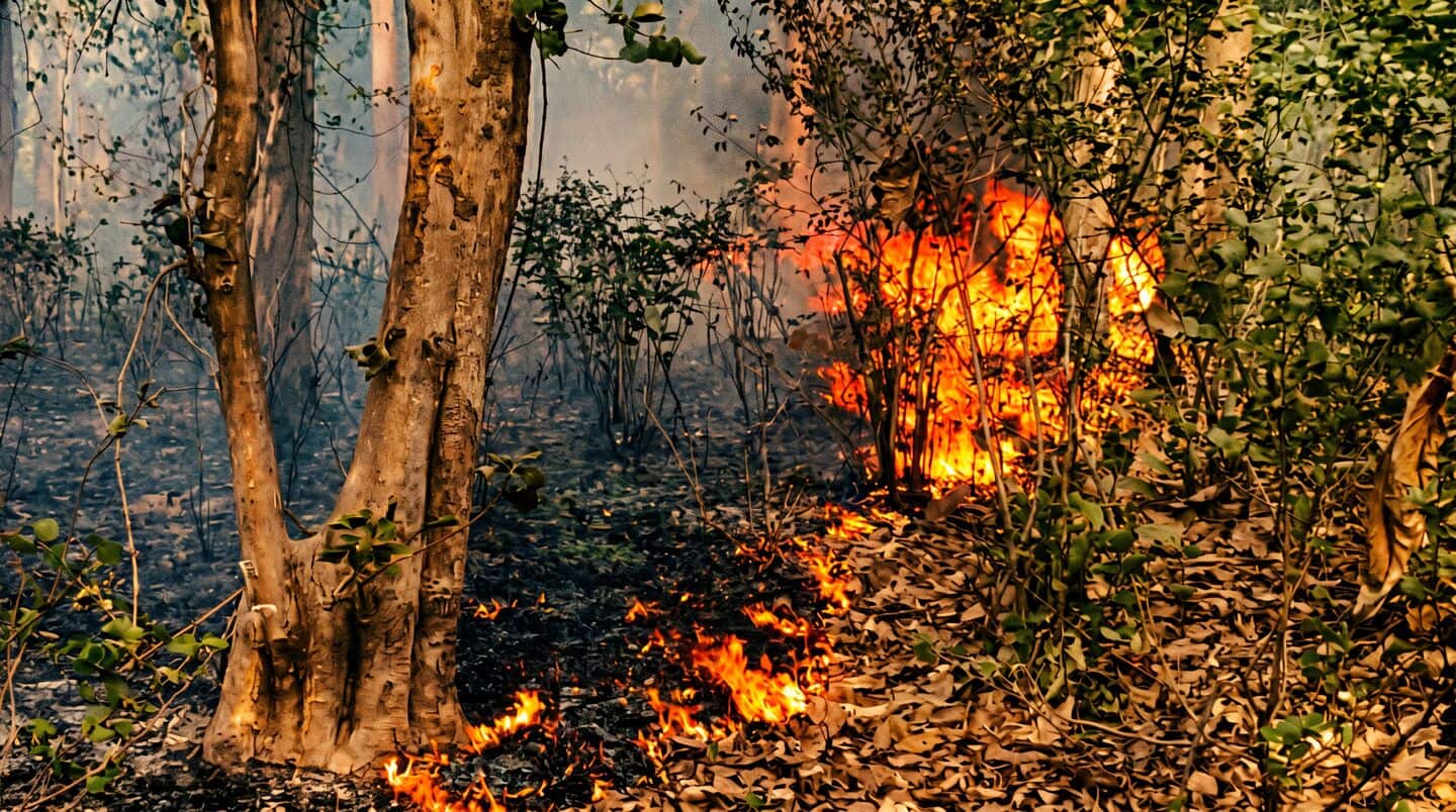 Uttarakhand forest fires spread over 130 hectares threatening Char Dham