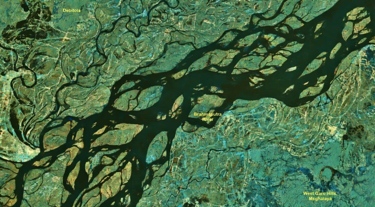 India's Nisar satellite images Brahmaputra river during Assam monsoon floods