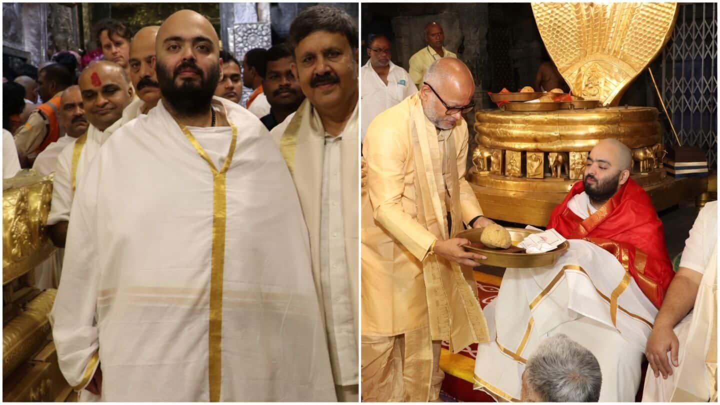 Anant Ambani visits Tirumala, pledges 25 e-buses 27.5cr for visitors