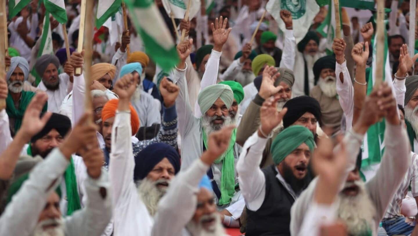 Farmers protest at Ramlila Maidan against India-US trade deal