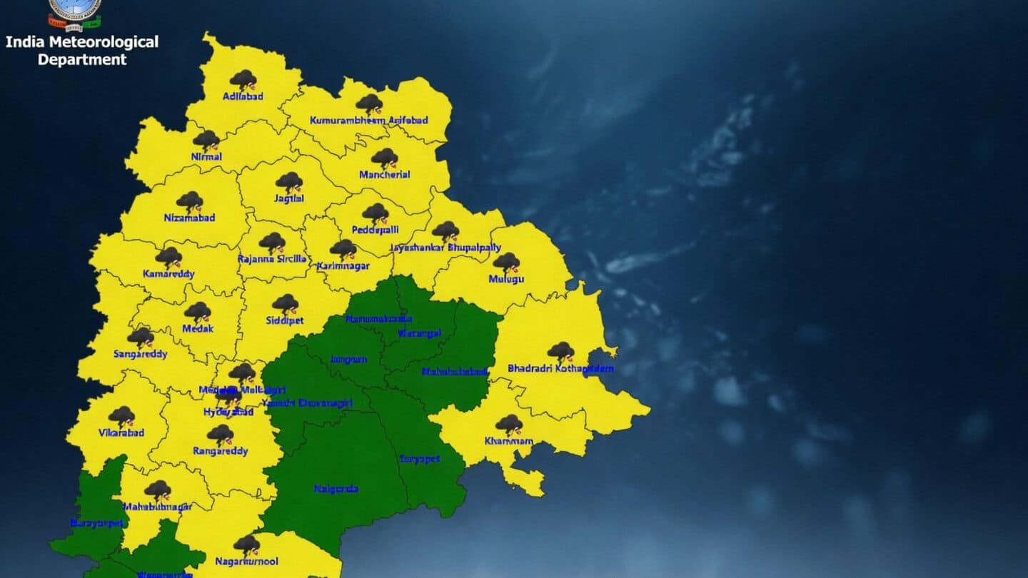 IMD warns Telangana of thunderstorms with lightning across 23 districts