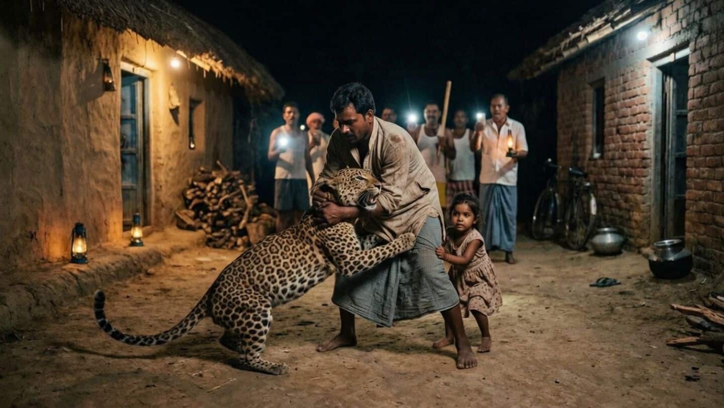 Suresh Rathwa rescues 4-year-old daughter from leopard attack in Gujarat