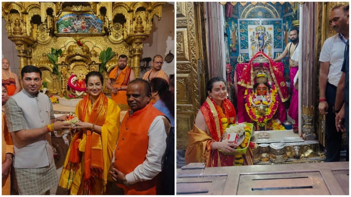 BJP MP Ranaut visits Siddhivinayak and Mumba Devi during Saavan