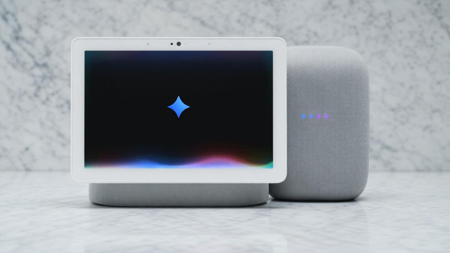 Gemini on Nest Hub and smart displays adds info cards