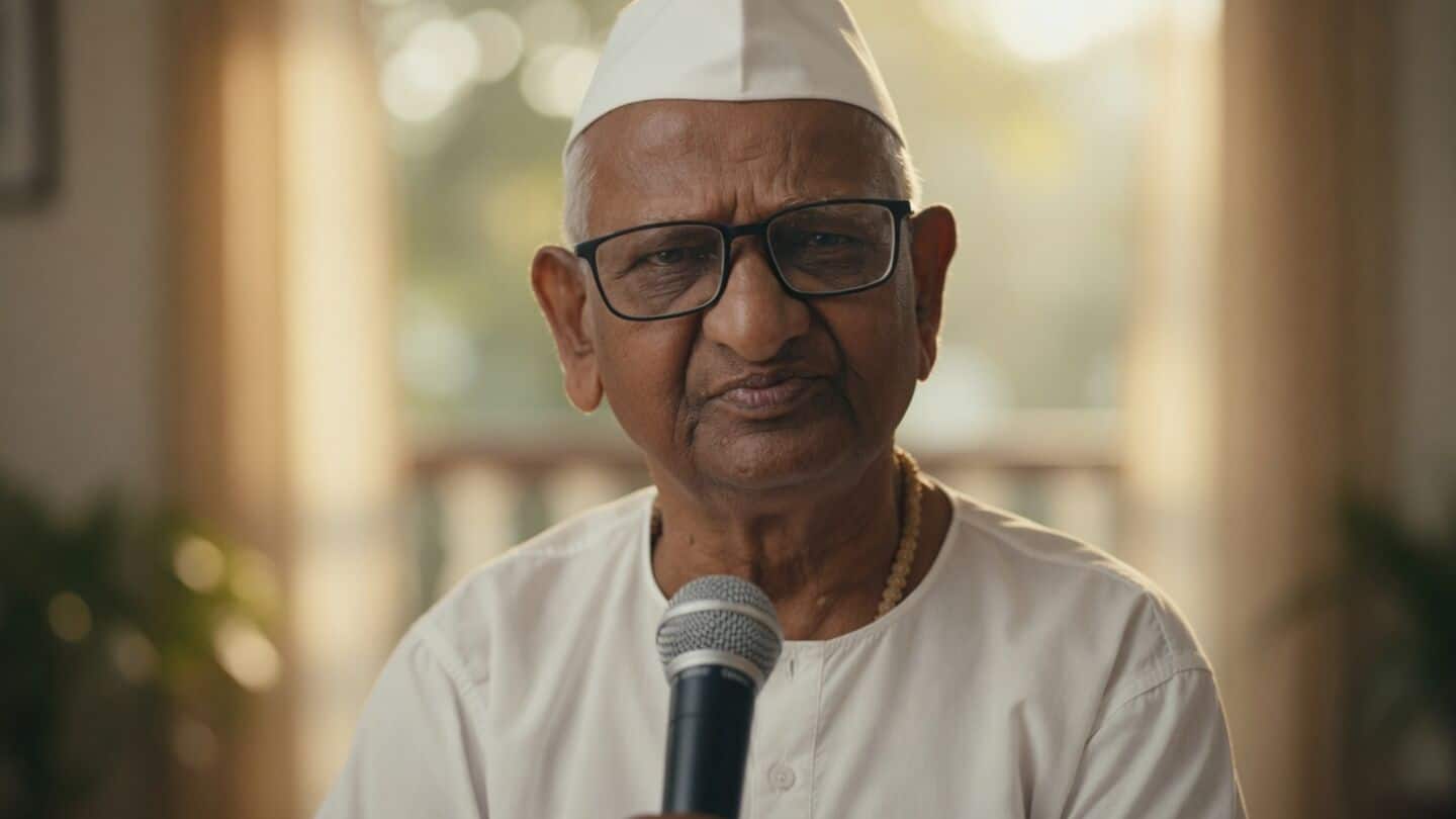Anna Hazare holds 2-hour silent protest in Ahilyanagar, Maharashtra