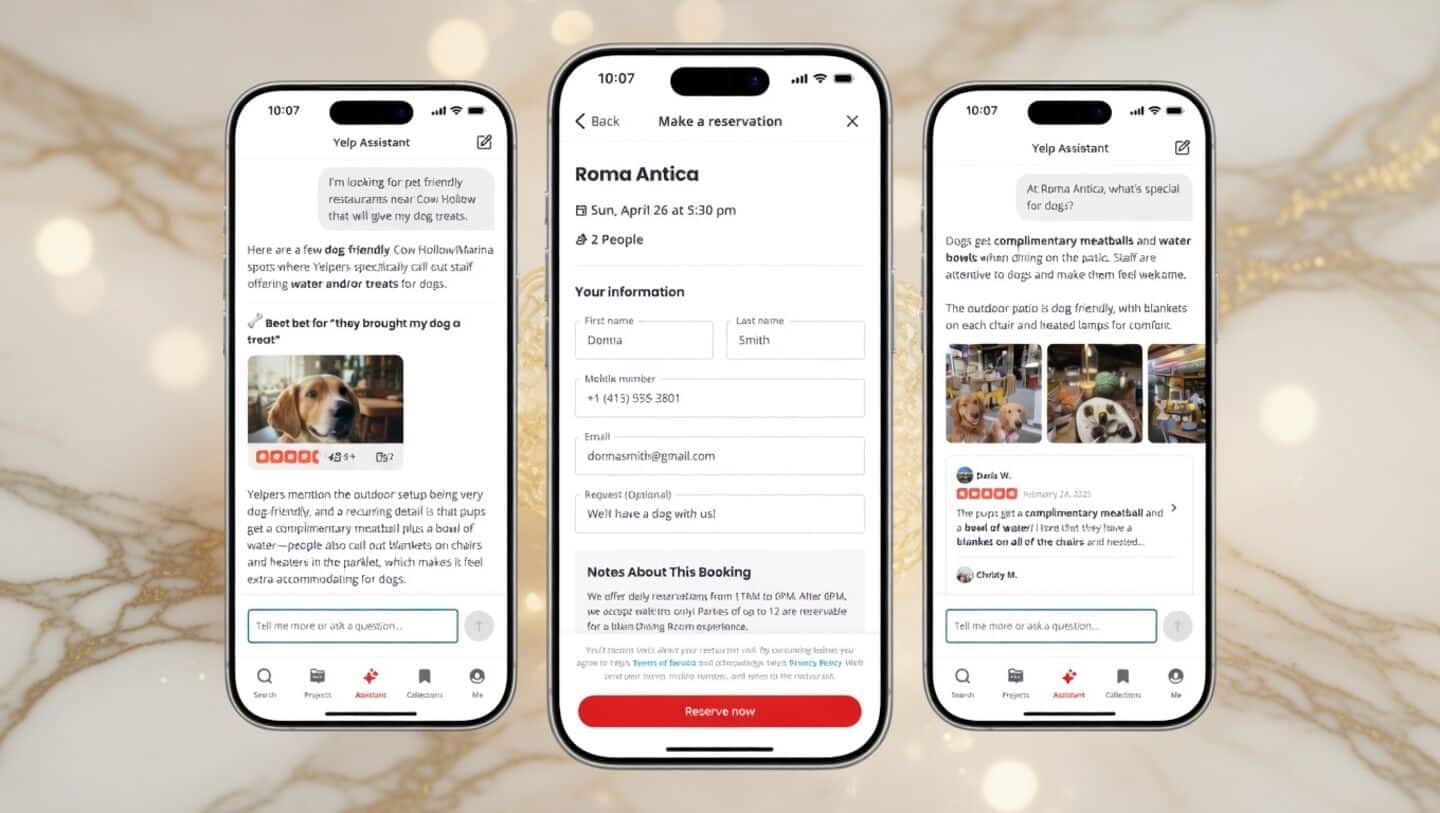 Yelp's AI assistant now books tables, orders food, schedules services